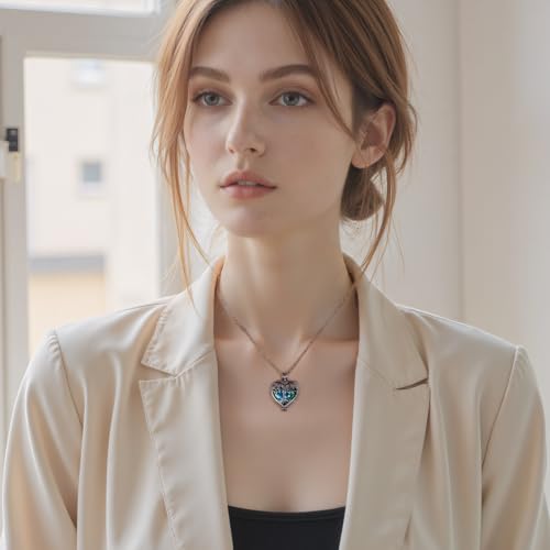Openable Heart Cremation Urn Necklace for Ashes Stainless Steel Memorial Ash Pendant Keepsake Jewelry Cremation Jewelry for Women Silver-Colorful