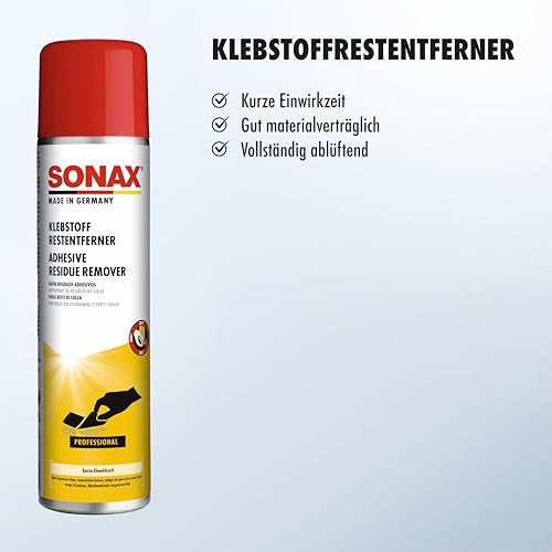 Sonax Adhesive Residual Remover (400 ml) | Adhesive remover for stickers, films & labels - residue-free, fast and safe on hard surfaces. 400ml