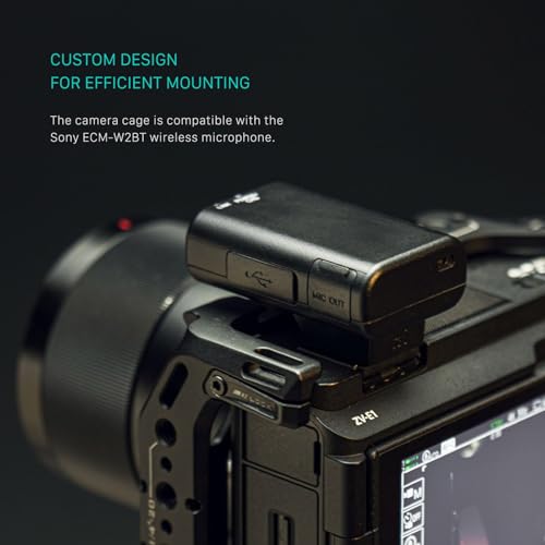 Tilta Full Camera Cage Compatible with Sony ZV-E1 | Cold Shoe, NATO Rail, M3 & 1/4"-20 Mounting Threads | Detachable ARCA Plate for Horizontal or Vertical Shooting | Integrated Cooling System | Black