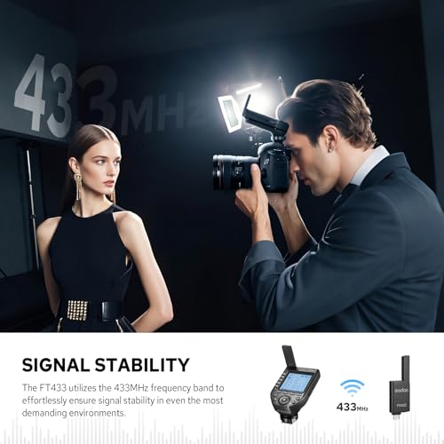 GODOX FT433 N TTL Wireless Flash Trigger for Nikon, 433MHz Transmitter FT433 Flash Trigger for Nikon