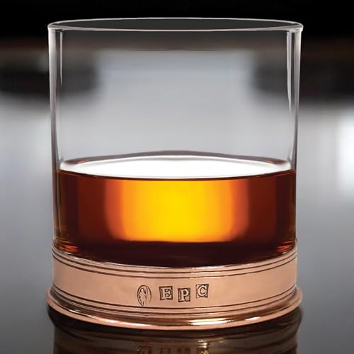 English Pewter Company 11oz Old Fashioned Whisky Rocks Glass In Stunning Rose Pewter Copper Finish [RP01]