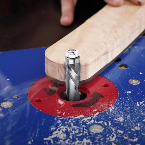 EANOSIC extra-long bottom bearing spiral flush trim router bit with 1/4-inch shank