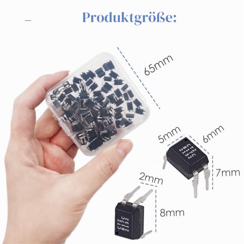 100pcs Optocoupler PC817C Optocoupler 2.54mm Spacing 4 Pins for DIY DIP-4, PC817C Optocoupler Single Channel, PC817C Optocoupler DIP Installation, Optocoupler PC817C
