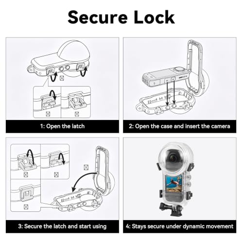 50m/164ft Invisible Waterproof Dive Case for Insta360 X4 For Insta 360 X4