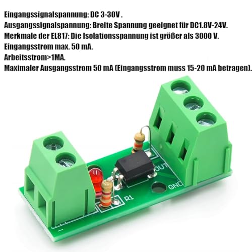 4pcs 1 Channel Optocoupler PC817 1 Channel Insulation Board Voltage Converter Adapter Module 3-30V Driver Photoelectric Insulated Module