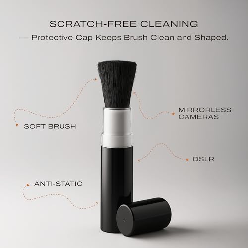 C Coiro Camera Lens Cleaning Kit 3in 1– Lens Cleaner Spray 100ml, Soft Brush & Microfiber Cloth – DSLR, Mirrorless Camera Cleaner Compatible for Canon, Nikon, Sony 3 IN 1