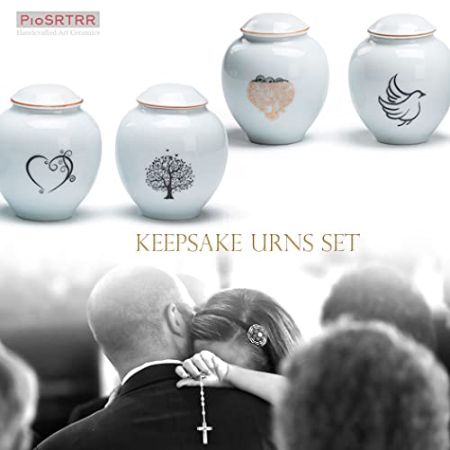 Small Urn for Human Ashes Keepsake,for Adult/Pet, Ceramic,Tree of Life Tree of Life