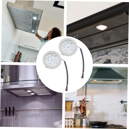 LED Cooker Hood Lamp DC Operation Energy Efficient Kitchen Lighting Replacement Lamp for Range Hoods Easy Assembly Compact Design 7.00 x 7.00 x 3.00 cm