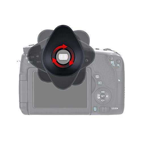 JJC Silicone Eyecup Viewfinder for Canon 6D Mark II 5D Mark II 80D, 2-Type Original+Oval