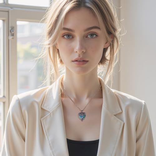 Openable Heart Cremation Urn Necklace for Ashes Stainless Steel Memorial Ash Pendant Keepsake Jewelry Cremation Jewelry for Women Silver-Colorful