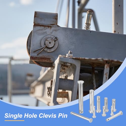 uxcell 12-piece 1/4 x 3-9/16 inch 304 stainless steel single-hole flat head clevis pins fanned out