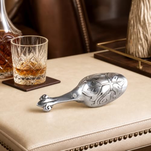 Arthur Court Fleur-De-Lis Ice Scoop Polished Aluminum 8 Inch Long for Ice, Candy, and Dry Goods Fleur De Lis