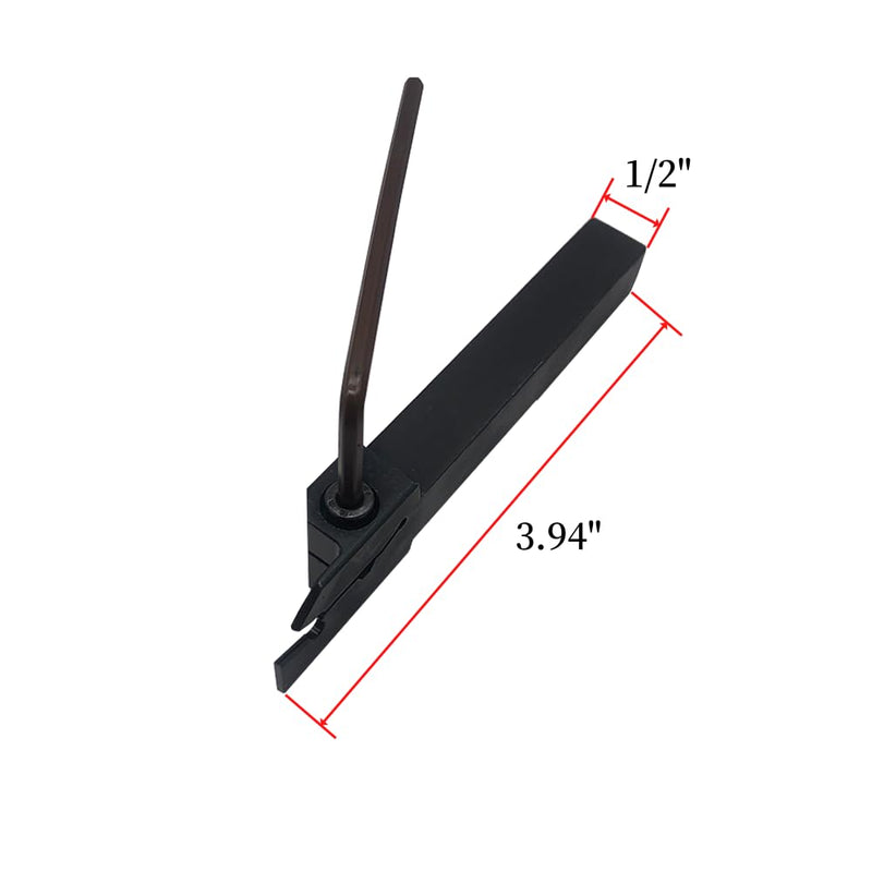 Grooving Slotting Tool Cut Off Lathe Turning Tool Holder 1/2inch Shank ZQ1212R-2, Grooving Cut-Off Tool with 10 pcsSP200 Carbide Turning Inserts Grooving Parting Blade ZQ1212R-2+10pcs SP200