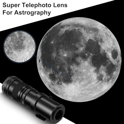 Lightdow RF 420-800mm F8.3 Telephoto Zoom Lens - MF for Canon EOS R6 Mark II/R5 Mark II/R5/R3/R7/R8/R10/RP/R6/R50/R1/R5 C/R50 V/R100/R/Ra - Manual Focus Mirrorless Cameras Lens(RF Mount,Black) For Canon RF (Black)