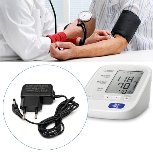 6 V Power Supply Charger for Omron Blood Pressure Monitor, AC Power Adapter Blood Pressure Monitors for Omron X7 Smart, M7 M3 M5 M500 M700 Series, 1.5 m Charging Cable Compatible with M2 M6 M8 M9 X3