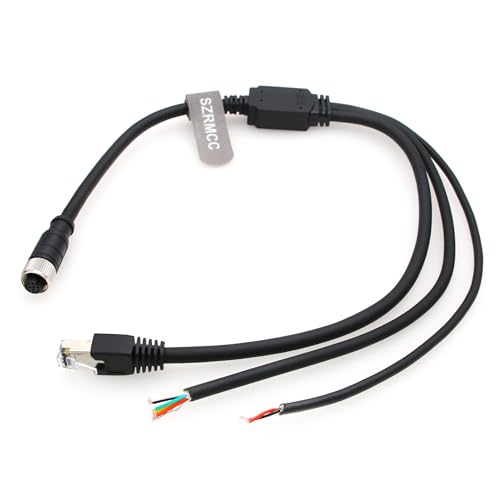 SZRMCC Livox Mid-360 Cable M12 Pin Female Aviation Plug 3 in 1 Splitter Data Sensor Cable for DJI Lidar Livox Mid-360 Mid-70 Avia Lidar (Straight 12 pin, 1m) Straight 12 pin