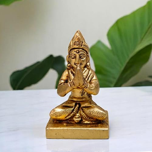 Brass Parvati Idol Murti Statue 2" Inch 80gm - Hindu Goddess Sculpture for Home, Office, Desk, Temple, Puja Room – Divine Decor & Spiritual Gift for Housewarming, Meditation, for Workplace