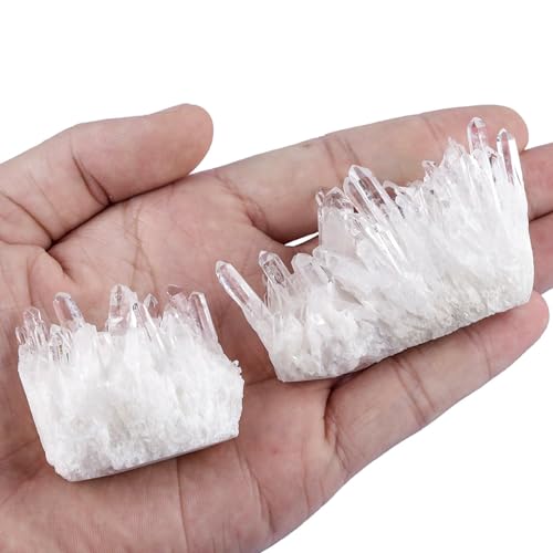 mookaitedecor Clear Quartz Crystal Cluster Geode Druzy Mineral Specimen 50-100g