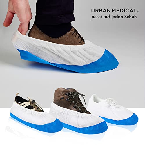Long Life Shoe Covers With Non-Slip Soles | Extra Thick - 9.6 g - Waterproof | One Size | Tear-proof | Skid-Proof | Shoe Covers | Shoe Covers in 50 and 100 Packs |