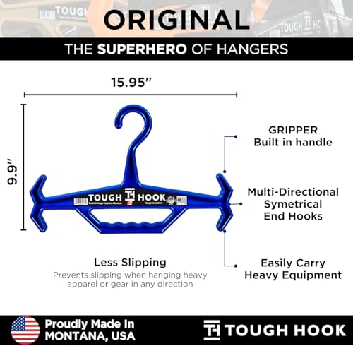 Tough Hook Multipurpose Heavy Duty Hanger, USA Made, Tactical Gear, 1 Black Black Standard Pack of 1