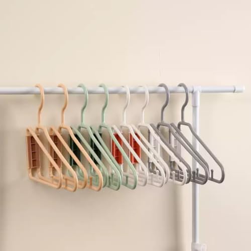 10pcs Grey Folding Hanger for Travel, Portable Lightweight Folding Hanger for Home Closets RV Closets Covert Space, 8.3 * 8.3in