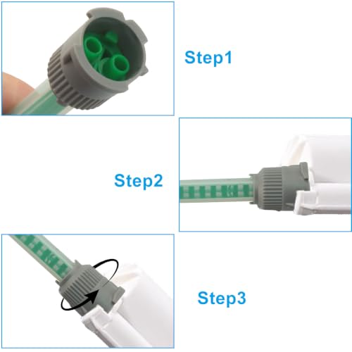 Zorveiio 20-element static mixing nozzle tips for adhesive dispensers, 40-piece set