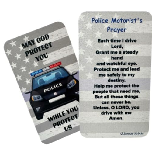 Westmon Works Saint Michael Medal Necklace for Police Pewter Pendant with Stainless Steel Chain Holy Prayer Card and Gift Box Catholic Law Enforcement Protection Pack