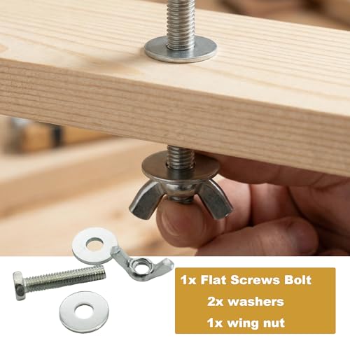 Floyutin M5x30mm threaded bolts with nuts and washers, 5-set metric fastener assortment kit