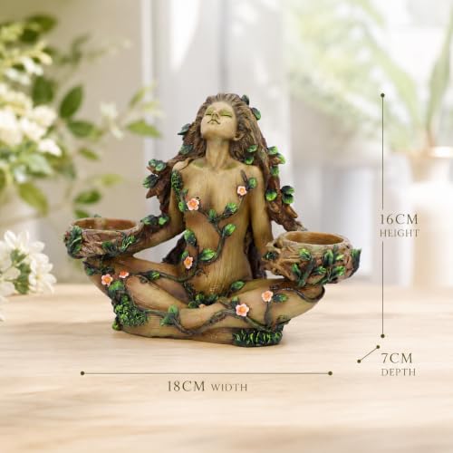 Balance of Nature Tree Spirit Double Tealight Holder 19cm, Brown