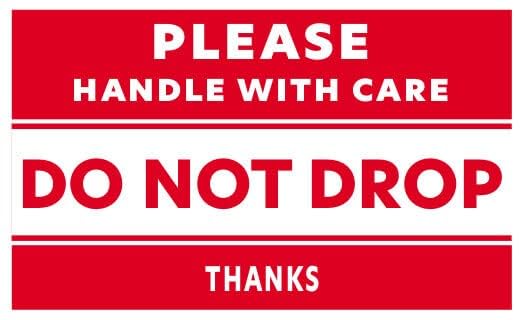 ChromaLabel 3 x 5 Inch Handle with Care Imprinted Shipping Handling Labels, 100 Roll 3" x 5" 100/Roll