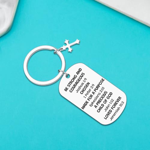 Ximalun Christian Keyring Gift Inspirational Bible Verse Keyring Scripture Religious Gifts Baptism Communion Christmas Birthday Easter Christian Gifts for Men Women