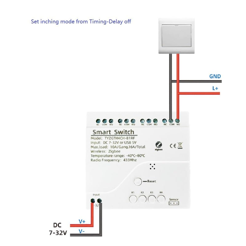 [Australia - AusPower] - Tuya app Zigbee Temperature Humidity Sensor Controller,Phone Monitor and Control Temperature Humidity Anywhere with 4 Channel 32V 10A Dry Contact Relay Switch,Compatible with Alexa Google Home 
