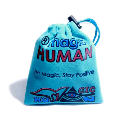 Magic Human - Lucky Crystal Point Pendant Necklace - Genuine and Healing Stones - Authentic Gemstones - Hexagonal Pendulum Gift - Good Luck and Spiritual Protection Amulets and Talismans - Chakra Energy Stones Blue Goldstone - Sacral Chakra