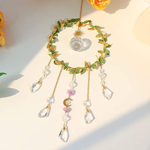 Suncatcher - Hanging Crystals Sun Catchers with Healing Amethyst Style1