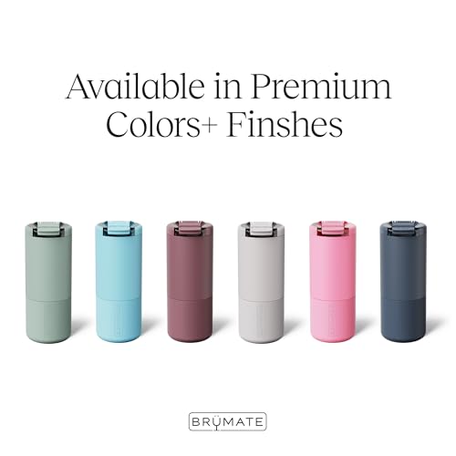 BrüMate Strova 18oz 100% Leakproof Insulated Coffee Mug | Ceramic-Lined Interior | Built-In Silicone Sleeve for Travel | Locking Flip Lid (Dark Aura) Dark Aura