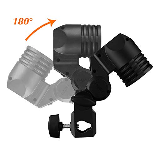EMART Light Bulb Stand and 33inch Photography Umbrella, E26 / E27 AC Socket Lamp Holder with Professional Photo Video Studio Lighting Flash Translucent White Soft Umbrella - 2 Pack