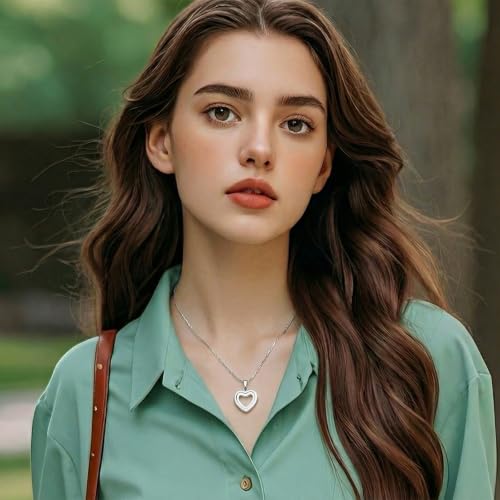 Heart Locket Urn Necklace For Ashes Cremation Jewelry For Pet Lovers Silver-Forever In My Heart