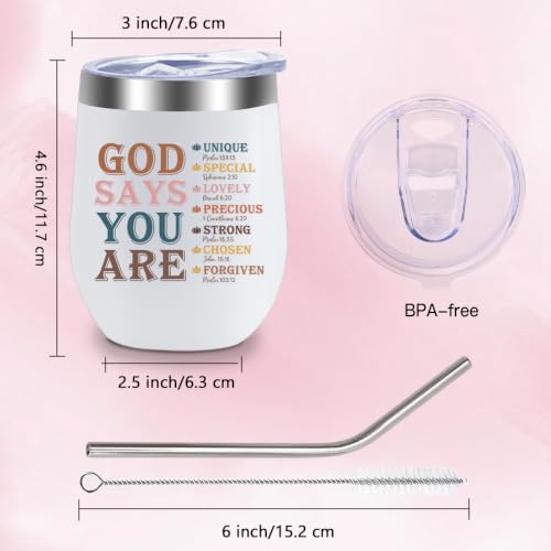 Christian Gifts for Women Bible Travel Mug,Bible Religious Gifts for Women,Bibles Verse Gift Christening Baptism Holy Communion,Godmother Gift for Goddaughter Friends Her Christmas Valentines