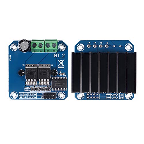 BTS7960 43A Dual H-Bridge Stepper Motor Drive Current Limit Control Semiconductor Cooling PWM for Smart Car Motor Drive Arduino (3 Pieces) 3 pieces.
