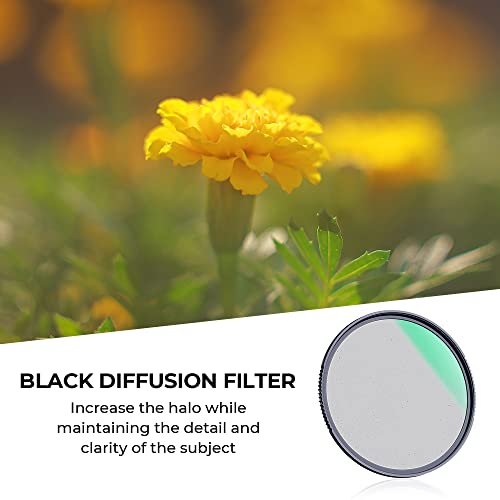 K&F CONCEPT 49mm Black Diffusion 1 Filter Mist Cinematic Effects Filter