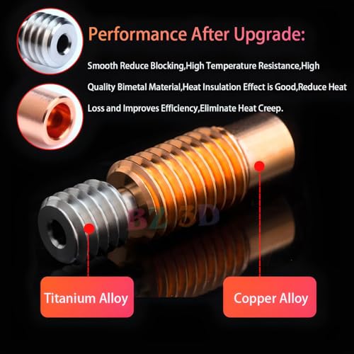 Prusa i3 MK3 Hotend 24V 40W Kit,Upgrade V6 Bi-Metal Heatbreak,Heater Block Aluminum,V6 Brass Nozzle 0.4mm for Prusa i3 MK3,MK3S,MK3S+3D Printer for V6 Hotend Kit. Brass Nozzle Kit Prusa MK3 Hotend