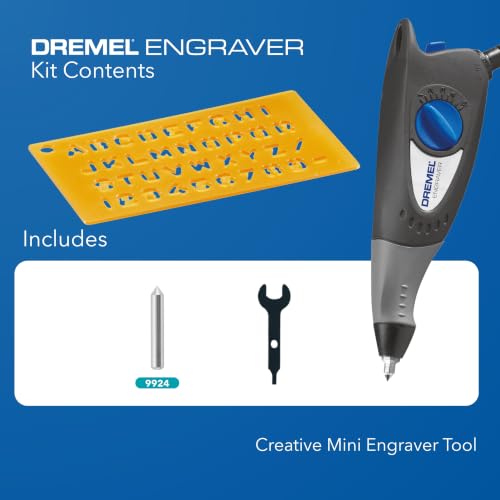 Dremel 290 Engraver, Compact Mini Engraving Tool Kit with 1 Carbide Bit