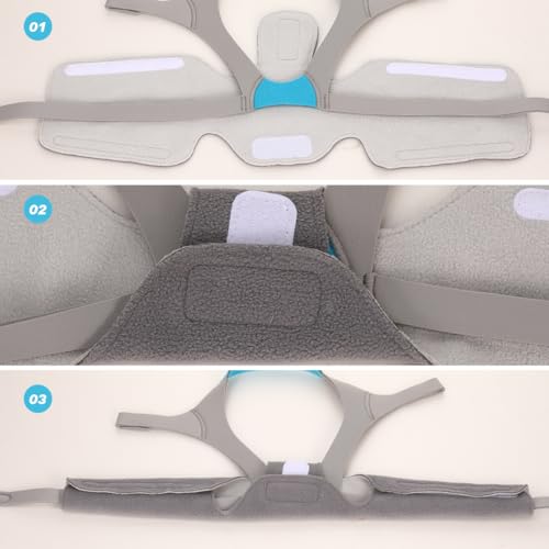 CPAP Neck Pad CPAP Neck Pad Headgear Strap Cover Universal Sleep Apnea Masks Neck Pads, Grey