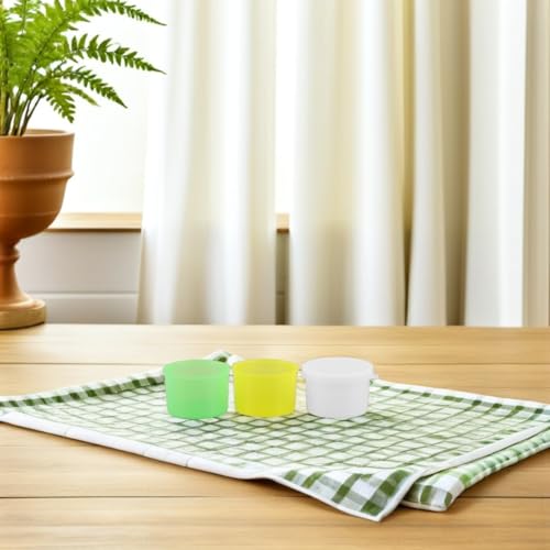 Reusable Medicine Cups Made of PVC 15 Set Stackable with Lid for Home and Travel for Practical Pill Organisation