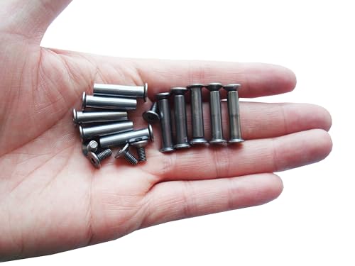 SICOLAS knife handle bolt rivets, screws, and fastener nut assortment set, 10 pieces
