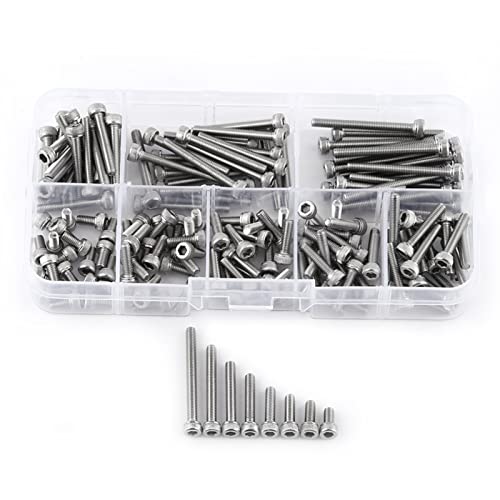 Generic M3 x 30 mm stainless steel hex socket head screws and nuts assortment kit with storage box