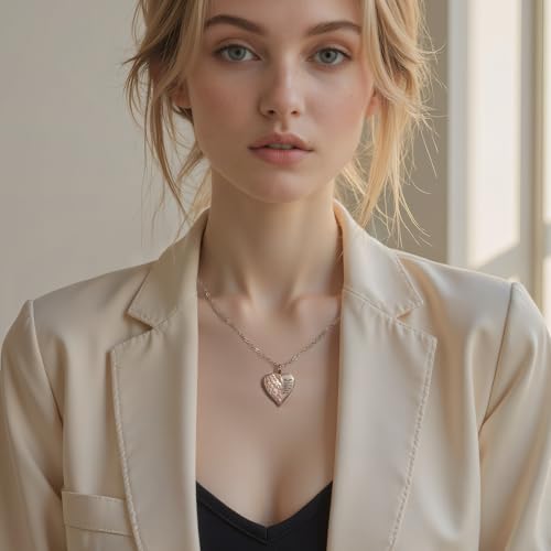Cremation Heart Urn Necklace Ashes Jewelry for Women Men Angel Wing Urn Locket Ashes with Mini Keepsake Memorial Jewelry - Your Wings were ready But my Heart was not Rose Gold