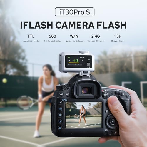 Godox iT30Pro-S iT30 Pro Flash for Sony, iT30Pro S Touchscreen Speedlite iT30Pro S (Silver)