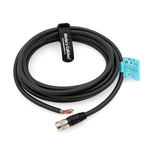 Alvin's Cables Hirose 12 Pin Female HR10A-10P-12S to Open End Shielded I/O Shielded Cable for Sony CCD| Basler Gige| AVT GIGE Industrial Camera 3M| 9.84ft 3M/9.84ft Straight 12 Pin