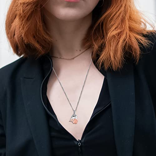 Rose Flower Urn Necklace Cremation Jewelry for Ashes Heart Keepsake Memorial Locket Jewelry for Women Sister